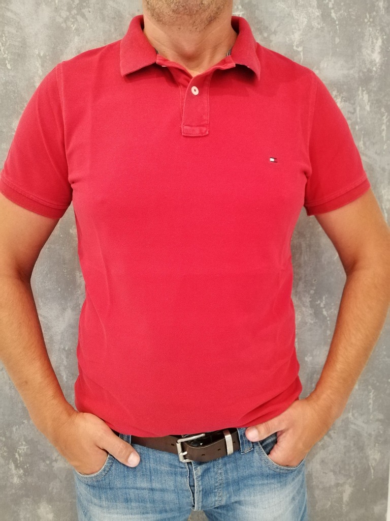 KOSZULKA POLO TOMMY HILFIGER - SUPER KOŁNIERZYK L