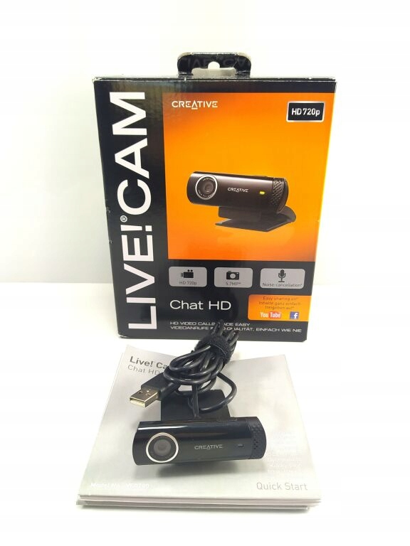 720p Creative Vf0790 Webcam Creative Live! Cam Chat HD à Prix Bas
