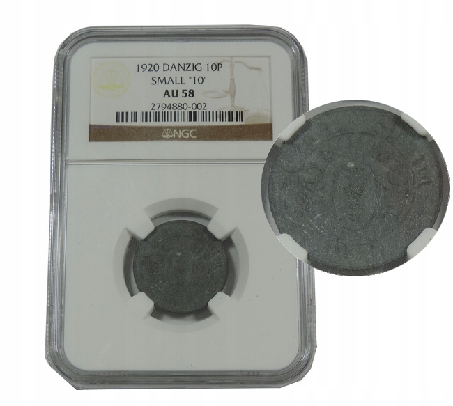 Купить 10 пфеннигов 1920 года СВОБОДНЫЙ ГОРОД ГДАНСК NGC AU58 -GB10: отзывы, фото, характеристики в интерне-магазине Aredi.ru