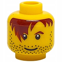LEGO Głowa - Męska / Grzywka / Zarost 3626bpb0266 Żółta / Yellow Używana