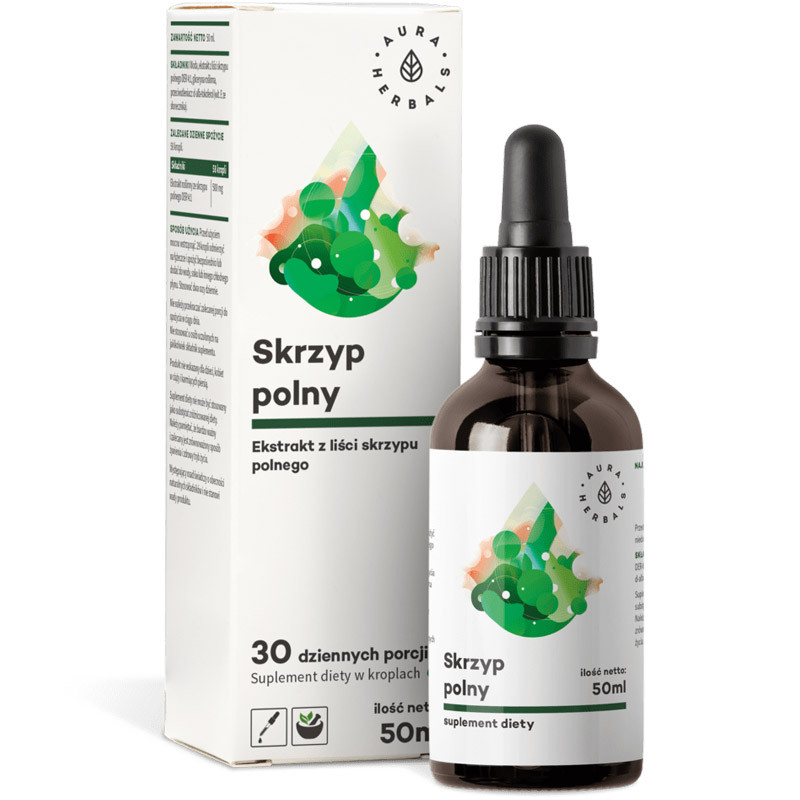 AURA HERBALS Skrzyp Polny 500mg 50ml SKÓRA WŁOSY WYGLĄD WZMOCNIENIE