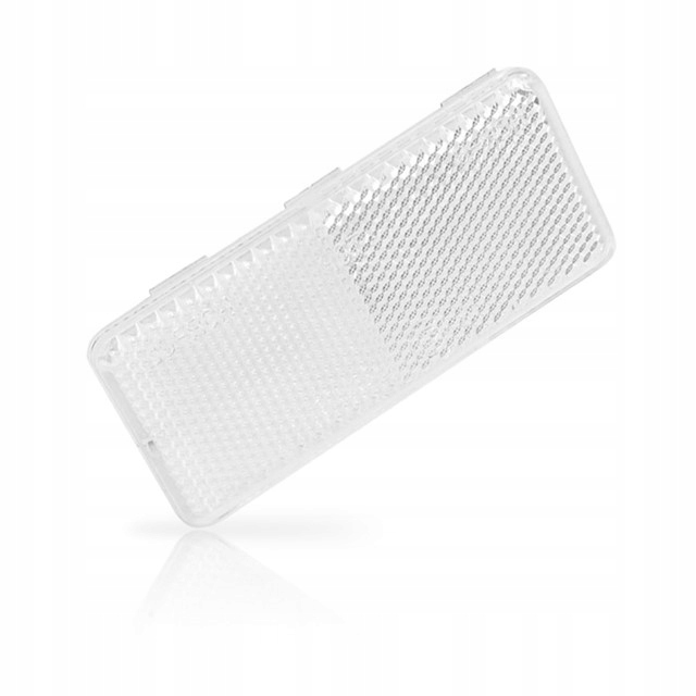 Odblask biały 95x45mm taśma samoprzylepna