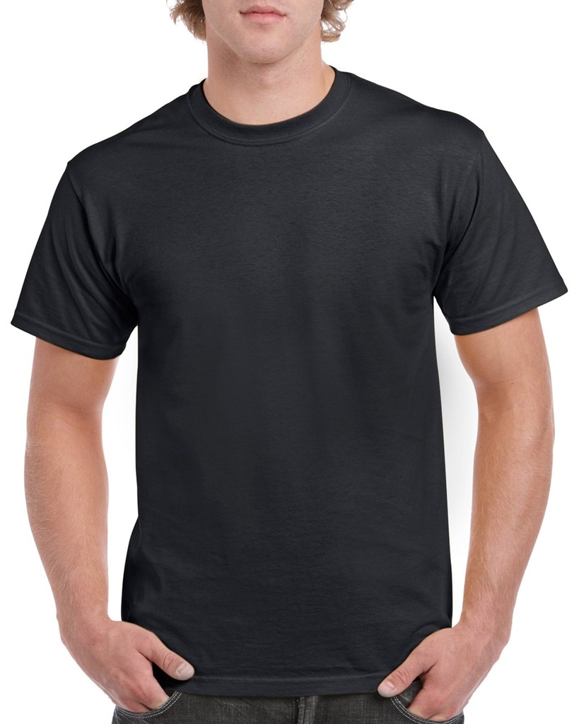 GILDAN koszulki HEAVY męskie T-shirt CZARNA 2XL