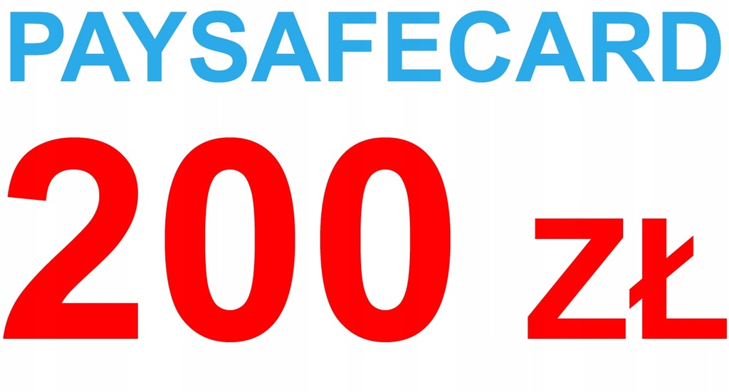 PAYSAFECARD PSC 200 ZŁ PLN KOD PIN KARTA