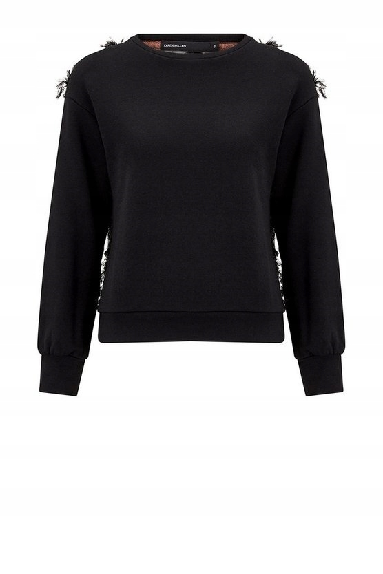 KAREN MILLEN 38 M BIAŁA BLUZKA Z PIÓRAMI E18082 - 11574910610 ...