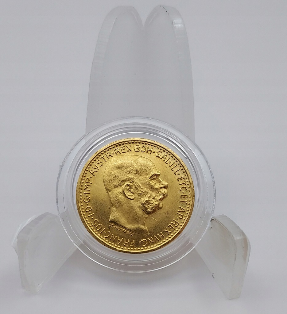 Złota Moneta 10 Koron Austria 1912 Restrike