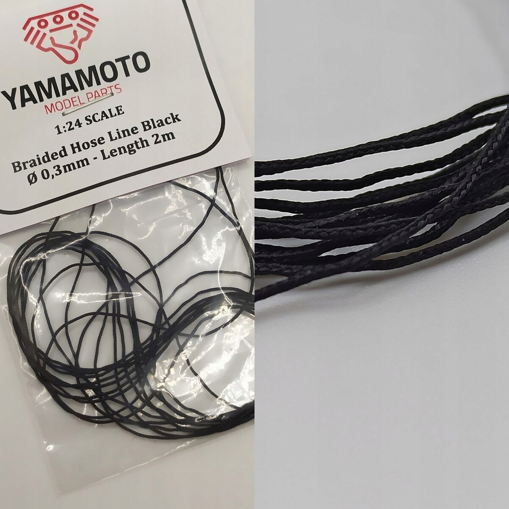 Braided Hose Line Black 0,3mm 2m YAMAMOTO YMPTUN68