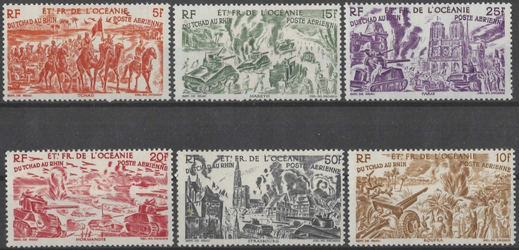 Francuska Oceania - wojna** (1946) SW 202-207