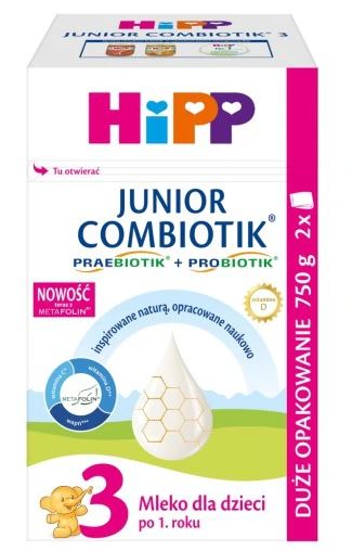 HIPP JUNIOR COMBIOTIK 3 mleko modyfikowane 750g