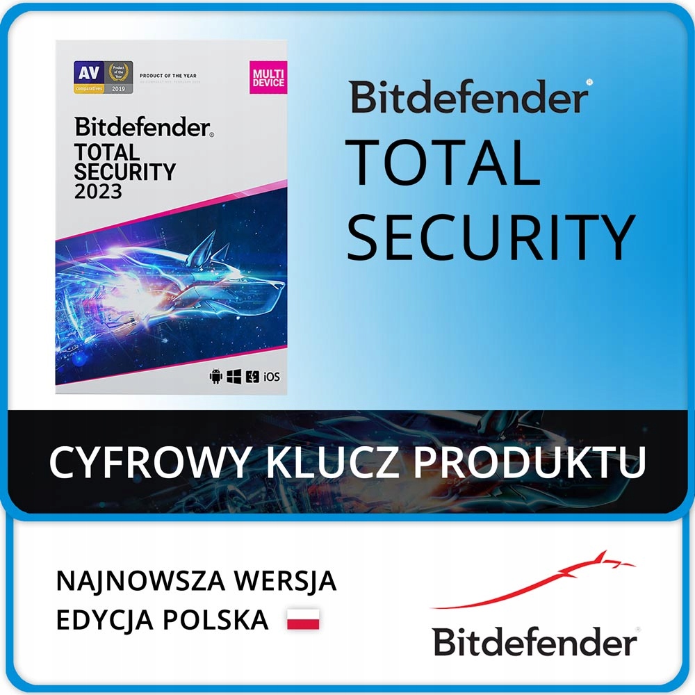 Bitdefender Total Security PL 10 st. / 3 lata