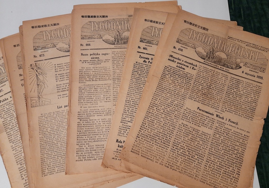 TYGODNIK POLSKI 28 szt. Harbin Charbin Chiny 1935