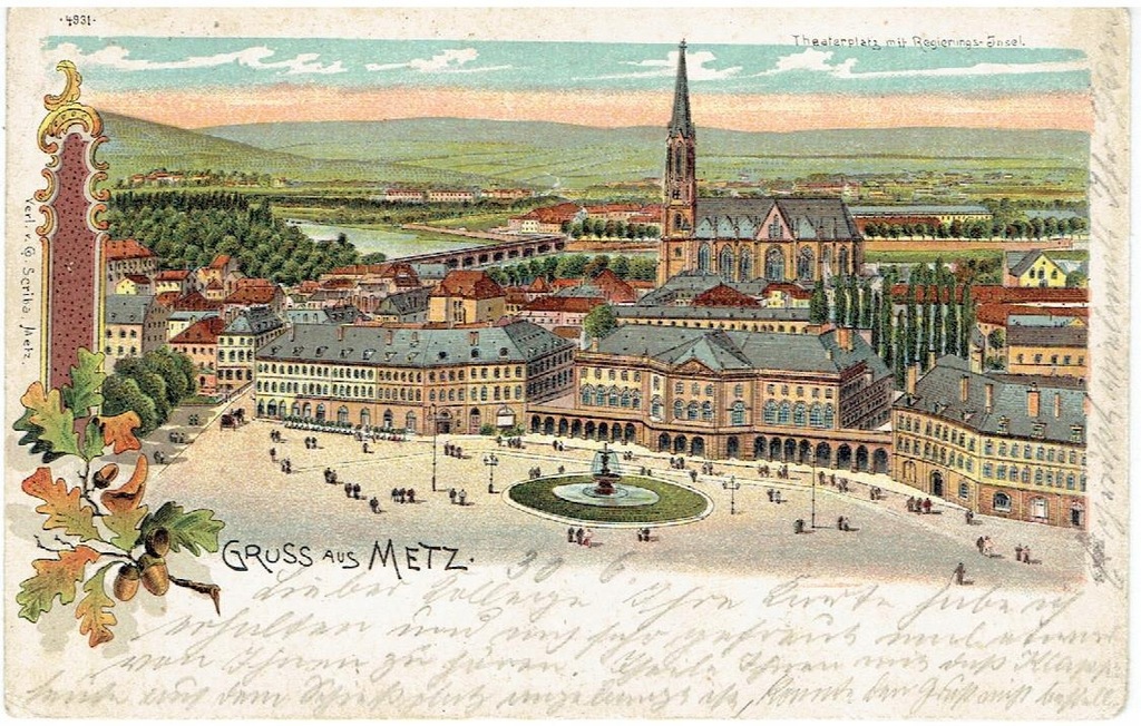 Niemcy (dziś Francja) - Metz - 1900 r chromolitogr