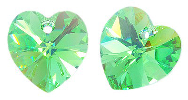 6228 Swarovski Xilion Heart 10mm Peridot AB