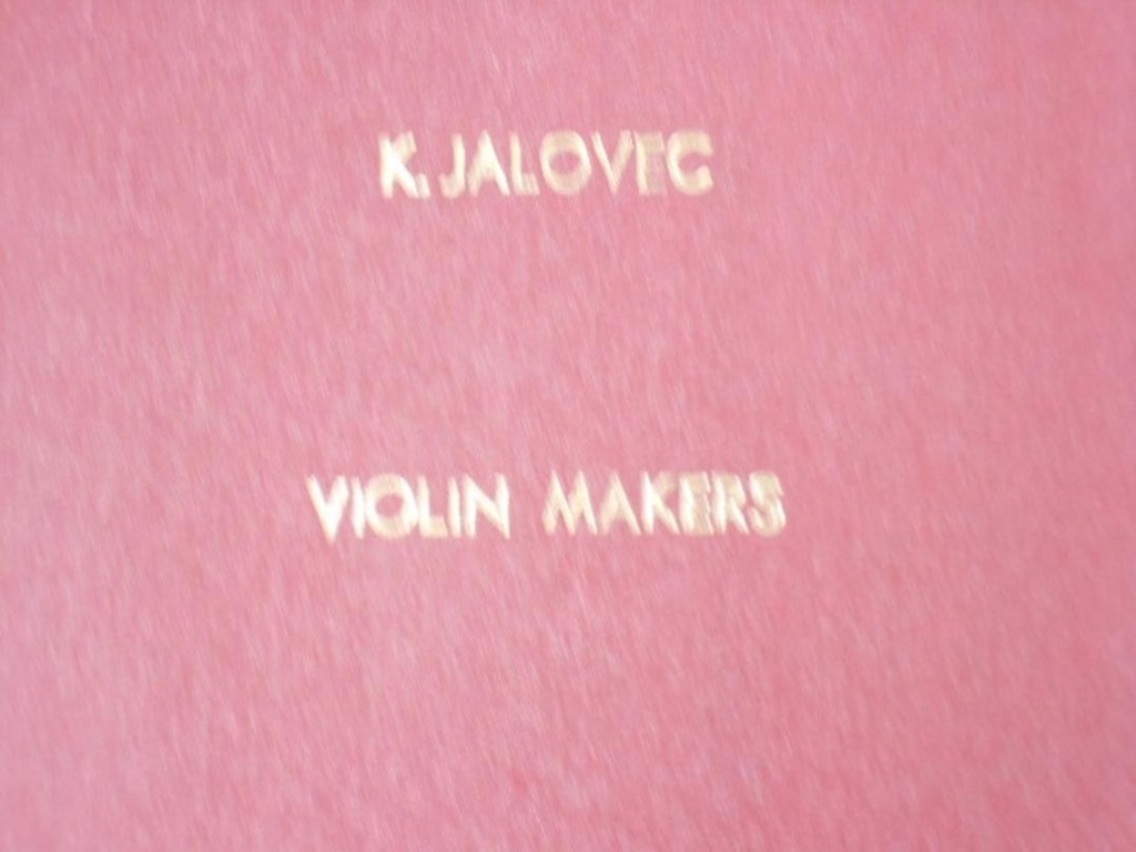 Jalovec Houslari Violin Makers 1948