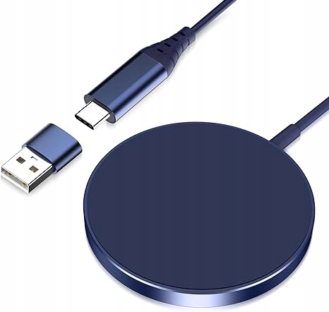 ładowarka indukcyjna YLLZI Mag Safe niebieska iPhone USB C Adapter