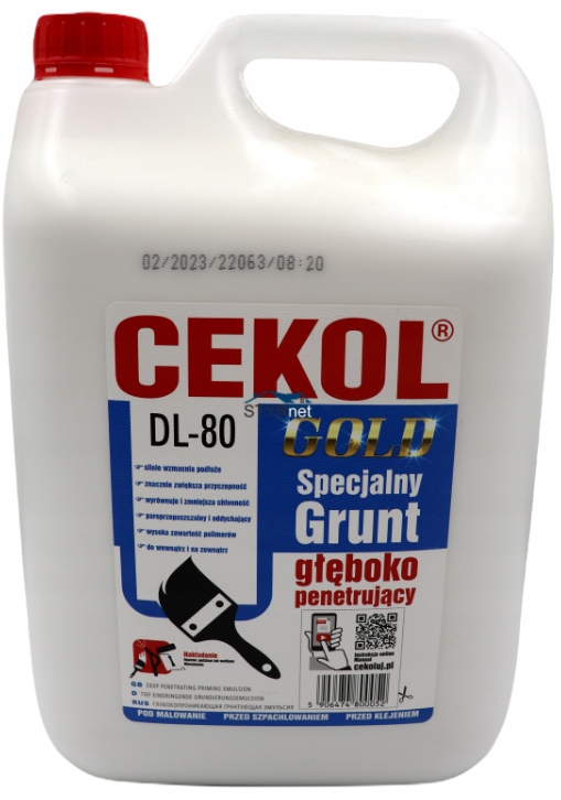 GRUNT GŁEBOKO PENTRUJĄCY - CEKOL DL-80 GOLD 10 L