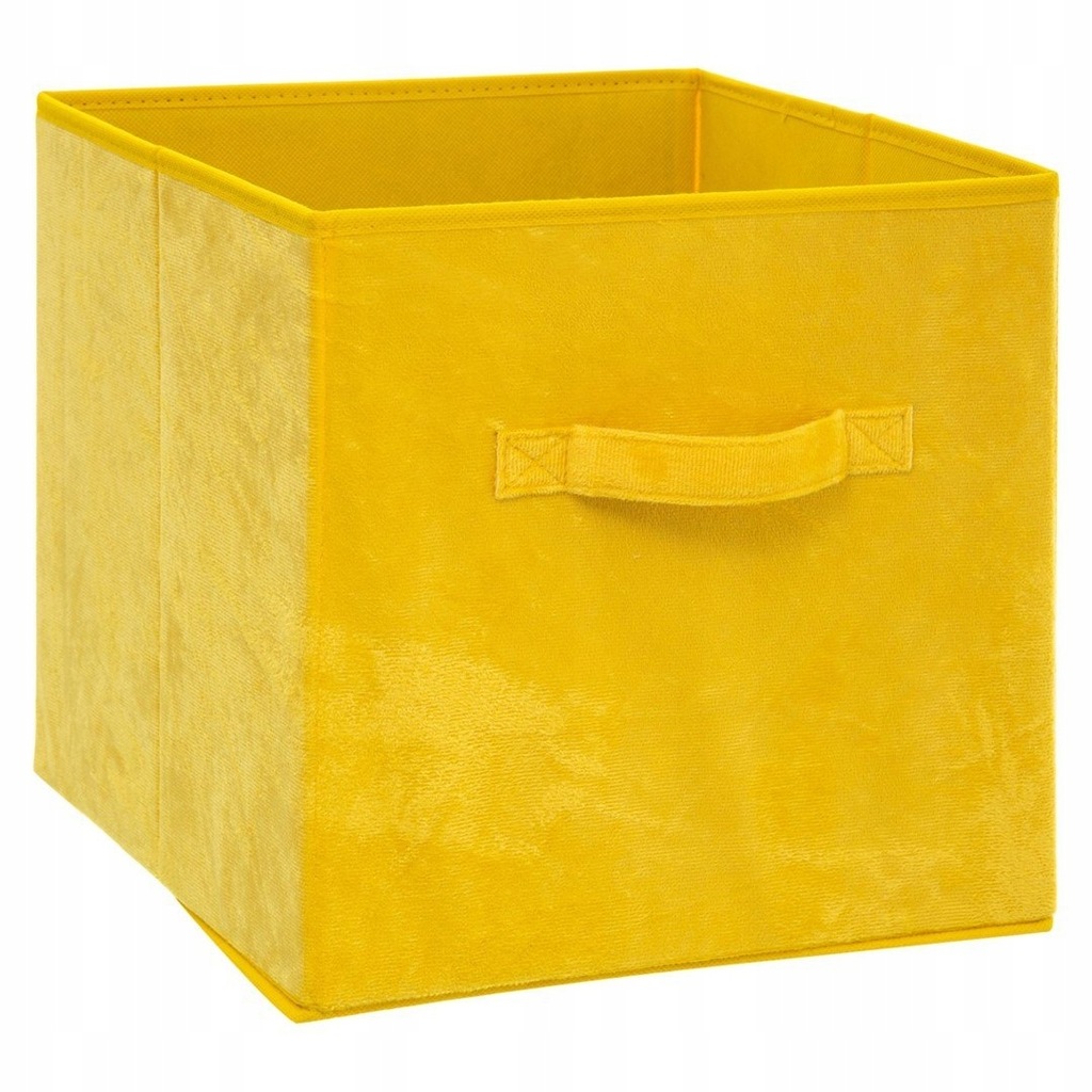 Pojemnik tekstylny 31x31 cm Yellow welur Składany i wygodny