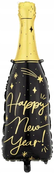 Balon Szampan Happy New Year Sylwester 27x88 cm