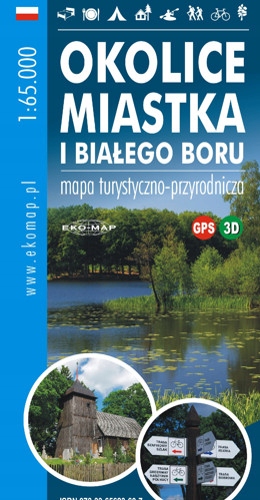 MAPA TURYSTYCZNA OKOLICE MIASTKA I BIAŁY BÓR HURT