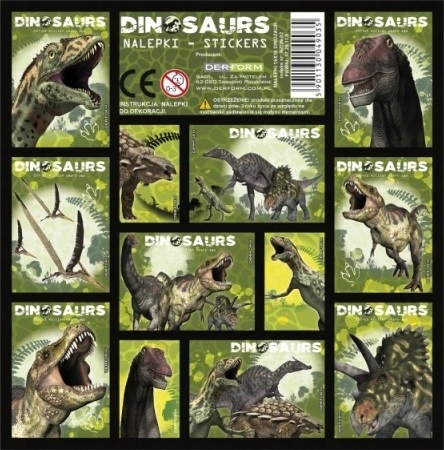 Nalepki ozdobne 16x16 Dinozaur