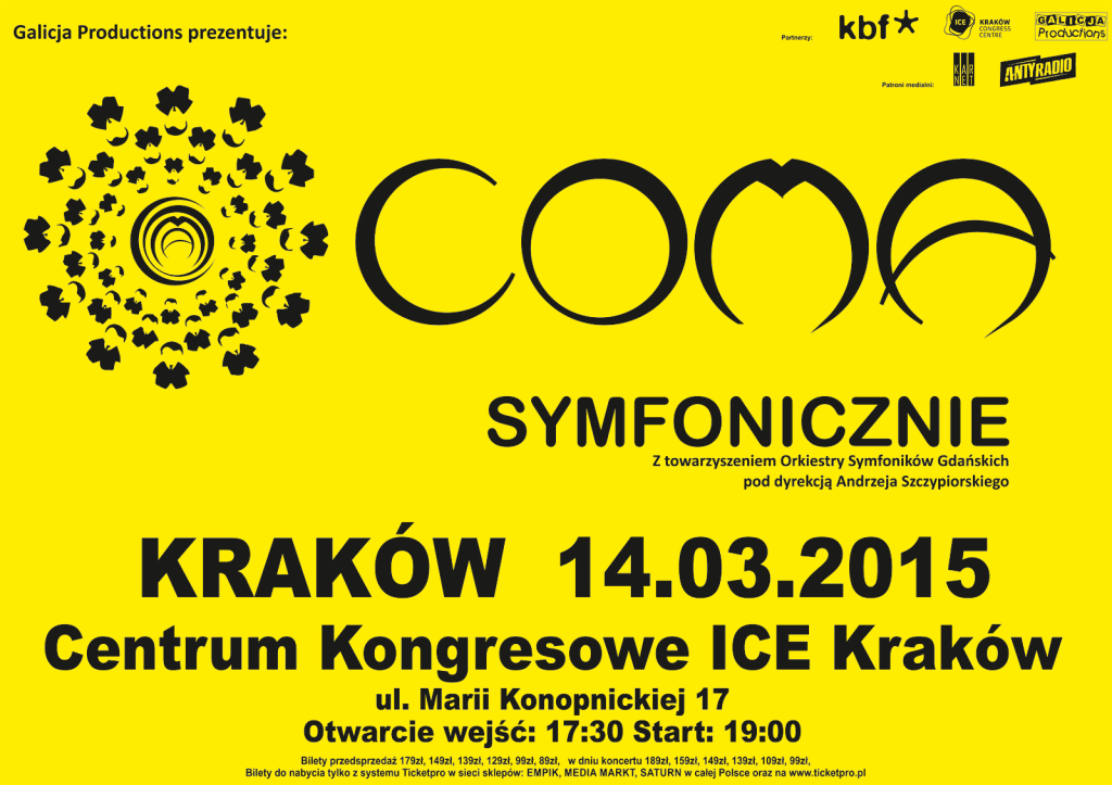 COMA Symfonicznie - podwójne zaproszenie Kraków