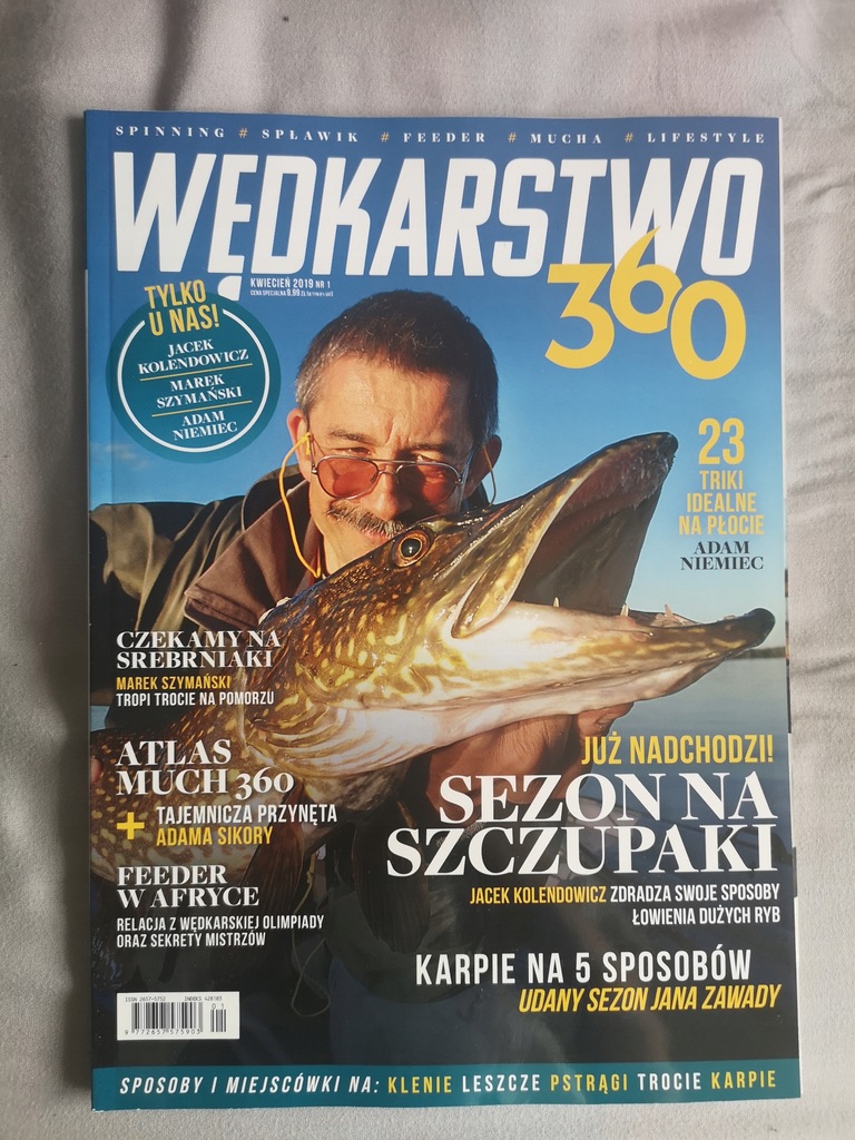 Czasopismo Wędkarstwo 360 Kwiecień 2019 Nr1