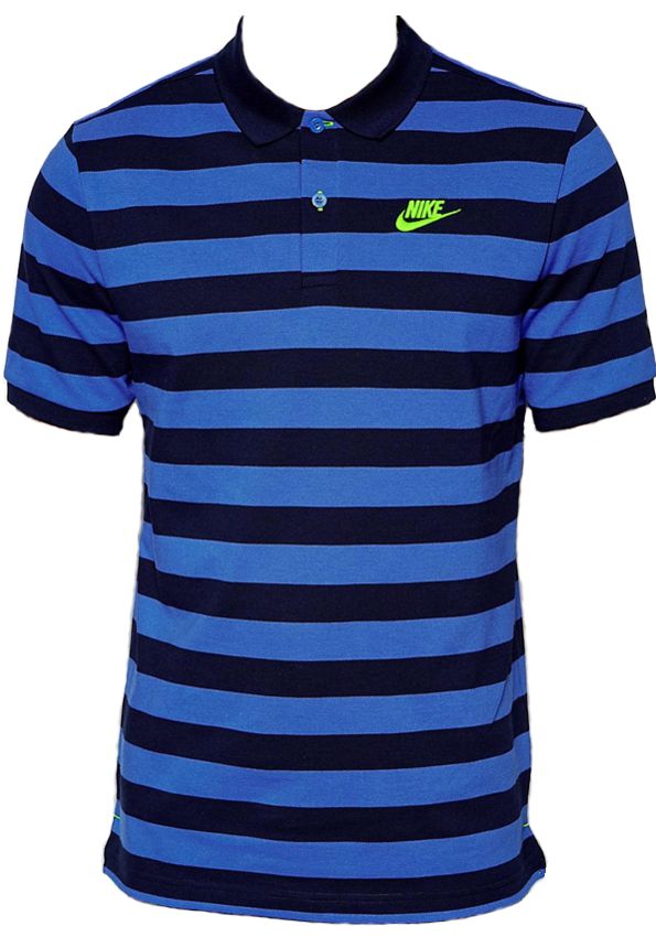 Koszulka męska Nike Striped Polo In Blue size XS