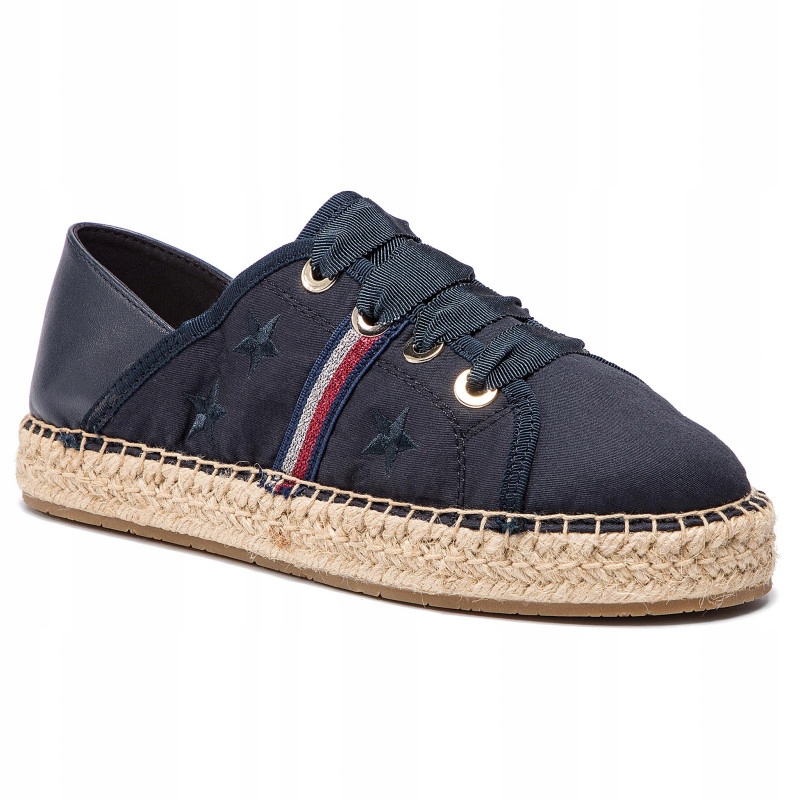 TOMMY HILFIGER Flat Espadrille ESPADRYLE PÓŁBUTY37