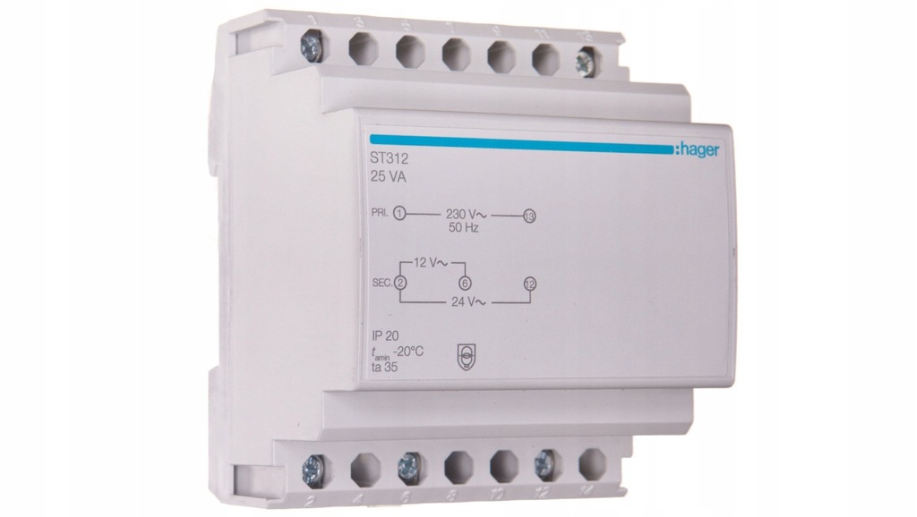 Transformator bezpieczeństwa modułowy 230/12-24V A