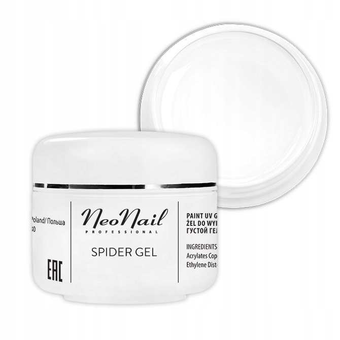 NeoNail Spider Gel żel do zdobień White 5g P1