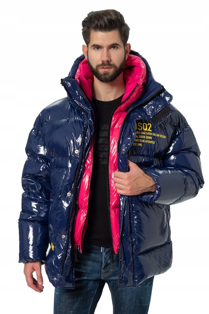 DSQUARED2 - niebieska kurtka puchowa męska r. 46