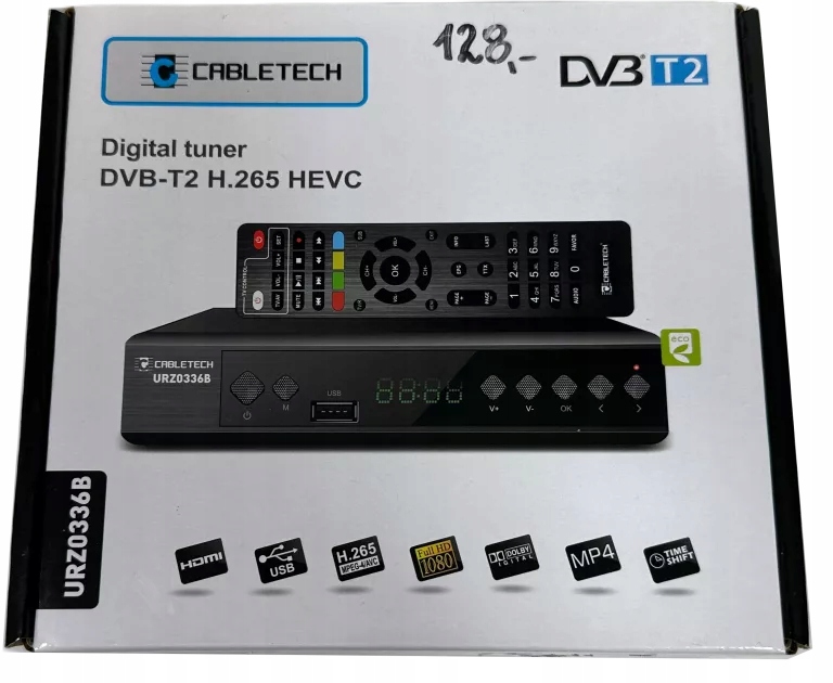 TUNER/DEKODER DVB-T2 CABLETECH URZ0336B SUPER STAN