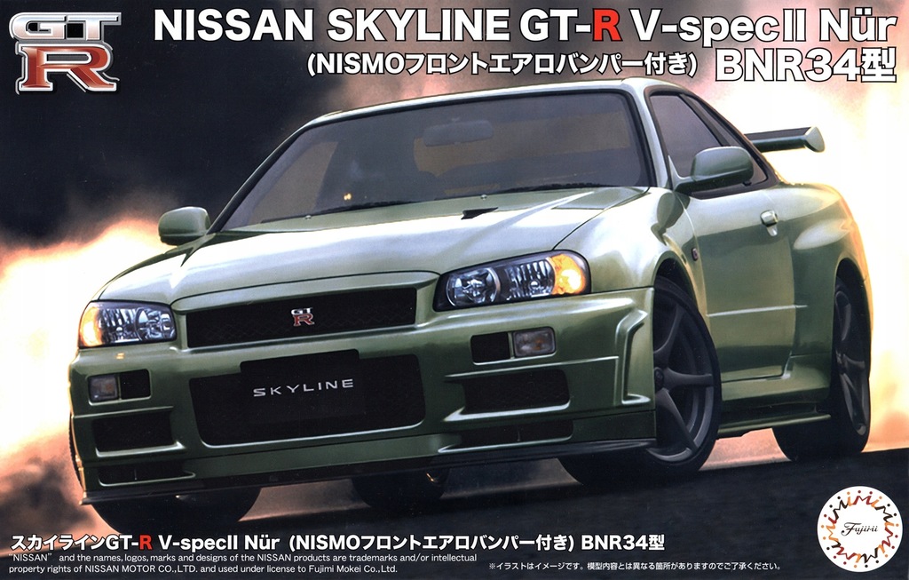 Skyline GT-R V-specII Nur w/Nismo Front Aero Fujimi 04666 skala 1/24