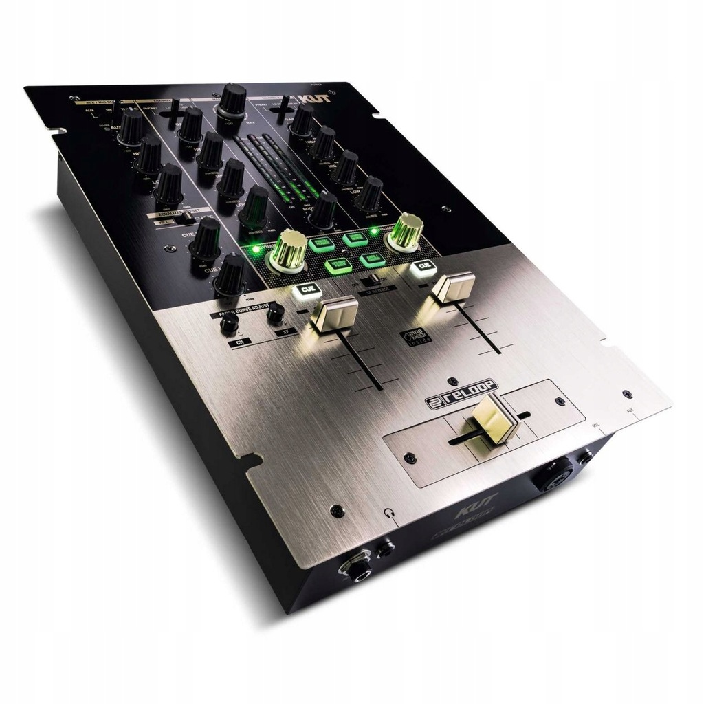reloop USBインターフェイス搭載のデジタル2chDJミキサー KUT innoFader、USBインターフェイス搭載のデジタル2chバトルDJ