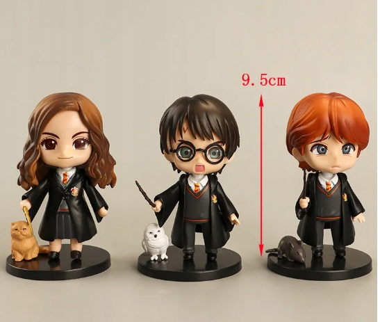 Figurki toppery na tort Harry Potter Hermiona Ron 3 szt.