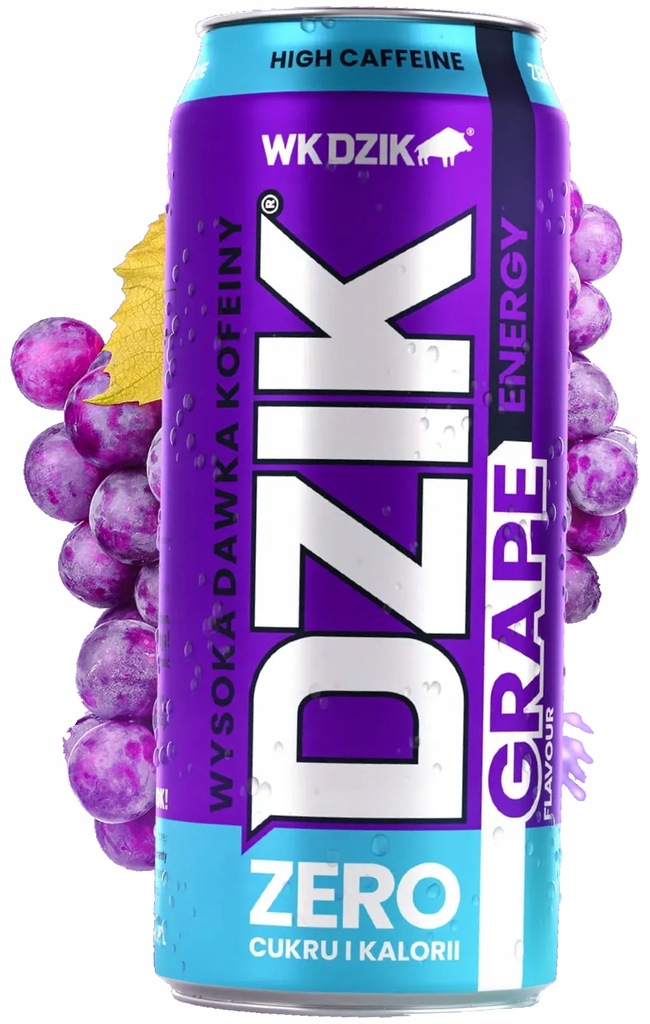 WK Dzik Energy Drink Zero energetyk 500ml Grape
