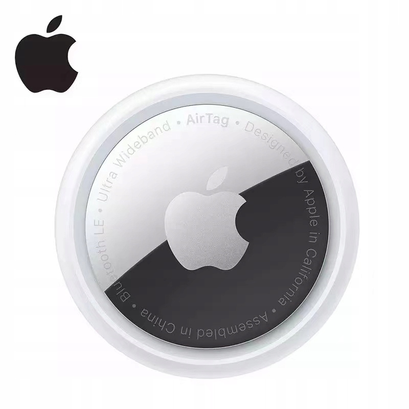 Apple AirTag Bluetooth Srebrny, Biały