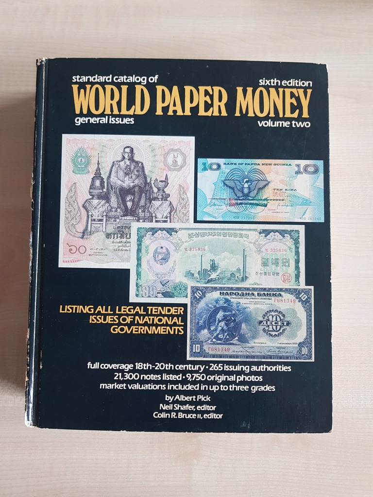 stara książka katalog pieniądz papierowy