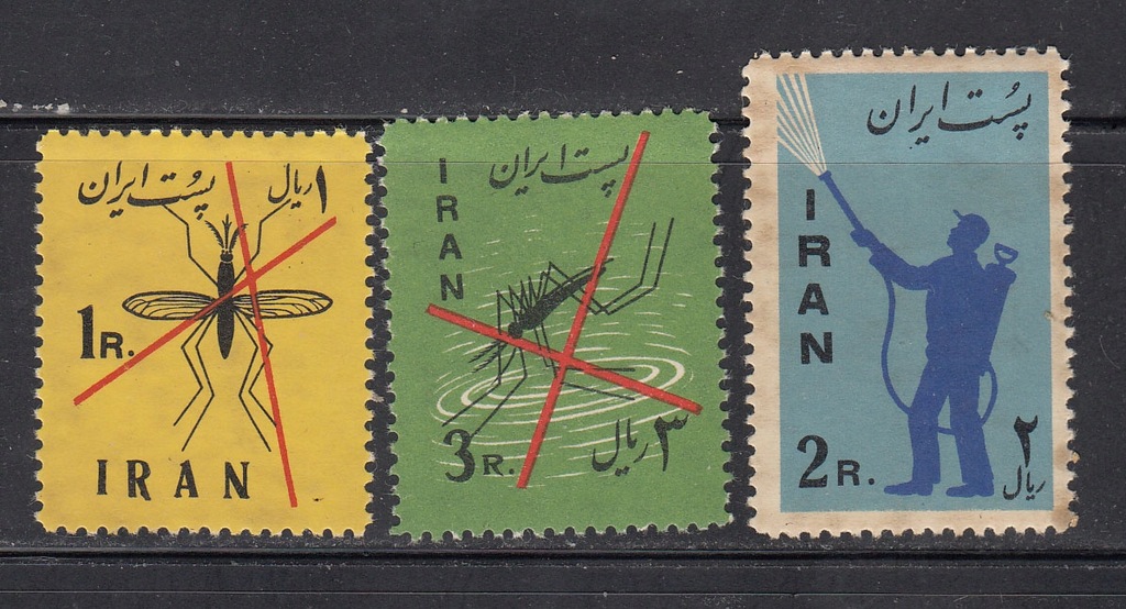 IRAN MI 1077-1079 WALKA z MALARIĄ seria czyste