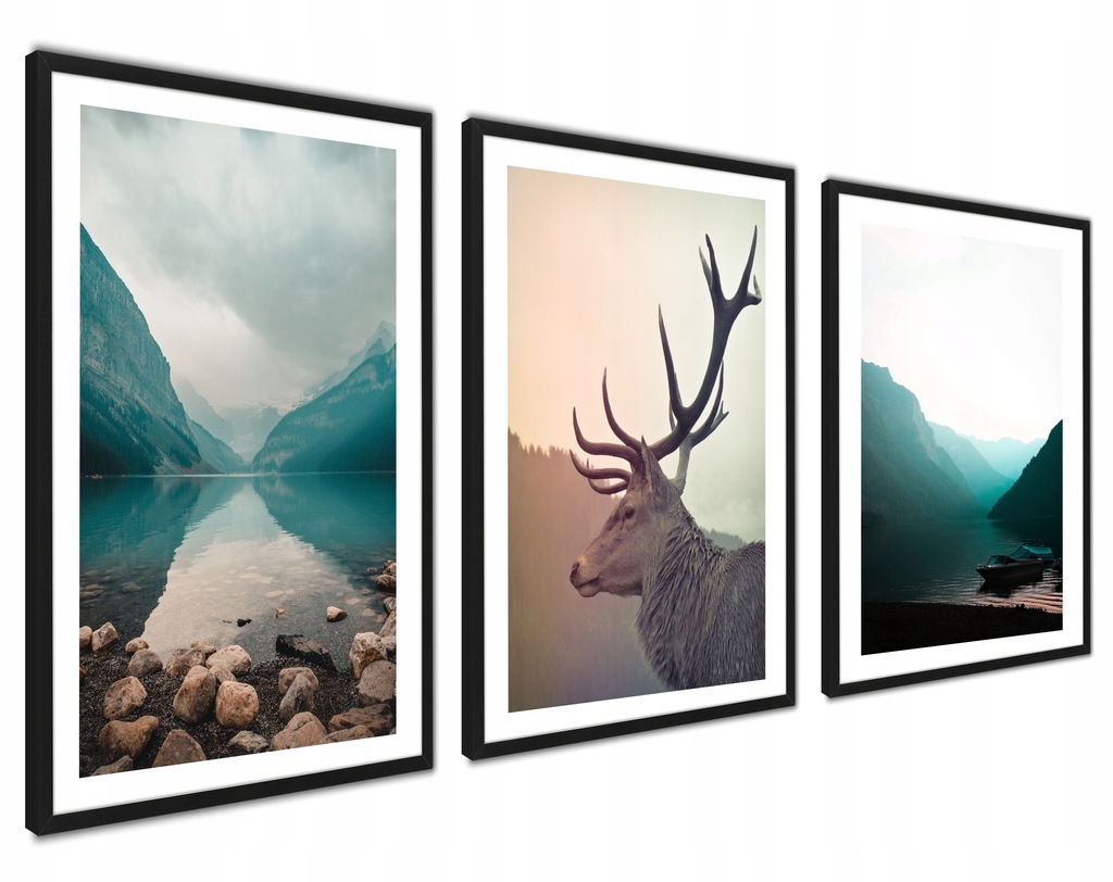 Plakaty obrazy w ramkach skandynawskie Jeleń Góry