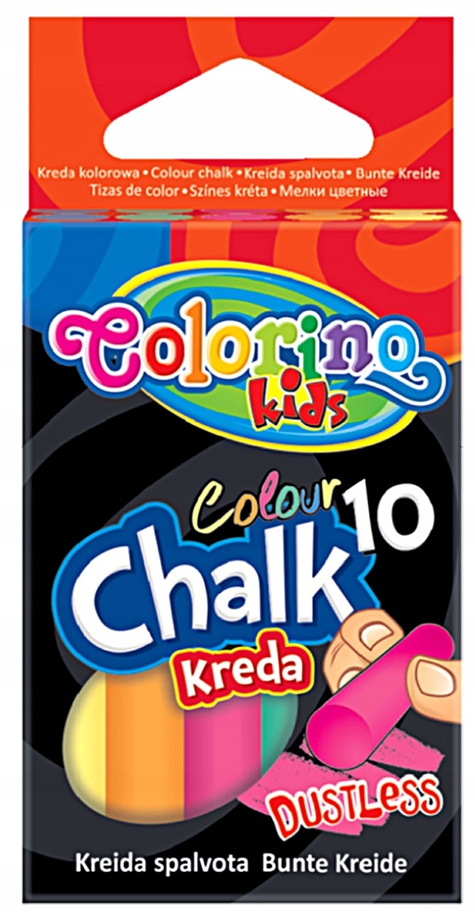 KREDA KOLOROWA BEZPYŁOWA COLORINO 10 SZTUK-3152