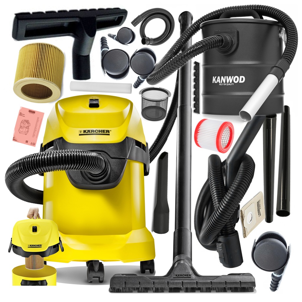 ODKURZACZ KARCHER WD3+SEPARATOR DO POPIOŁU KOMINKA