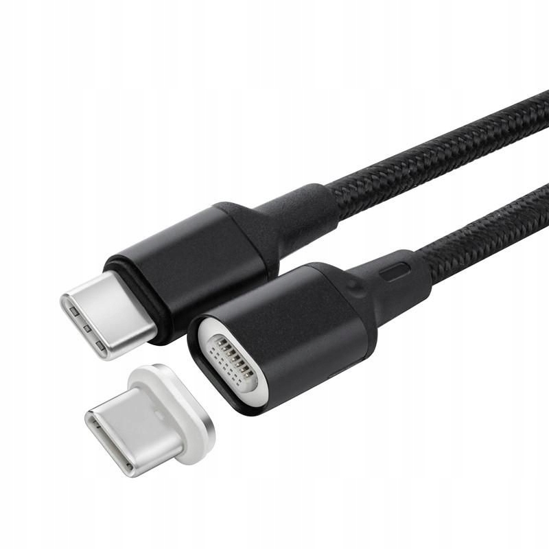 MicroConnect USB-C Magnet Cable, 1m, Black