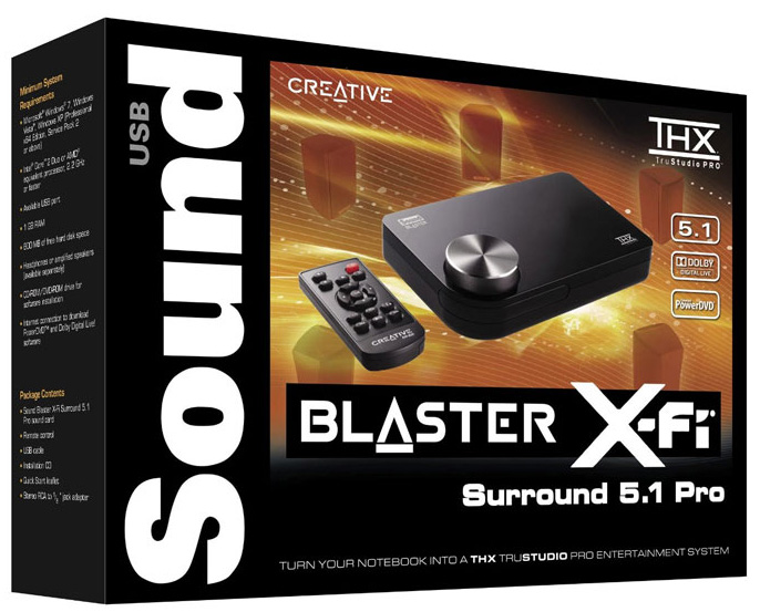 Creative Sound Blaster X-FI Surround 5.1 USB - 5019023163 