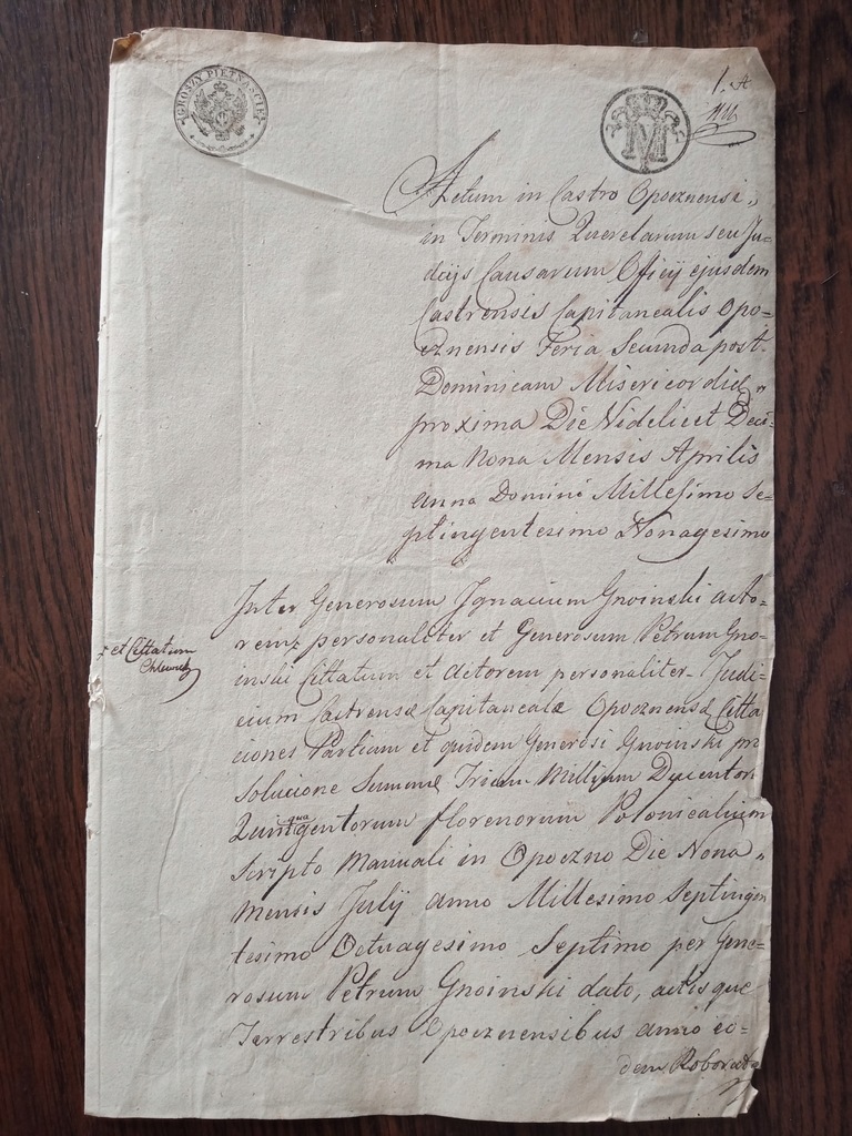 Wypis z aktów starościńskich, Opoczno Radom 1837
