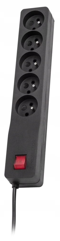 Listwa zasilająca Lestar ZX 510 G-A K.:CZ 3,0M 5 x UTE 10 A 3m kolor czarny