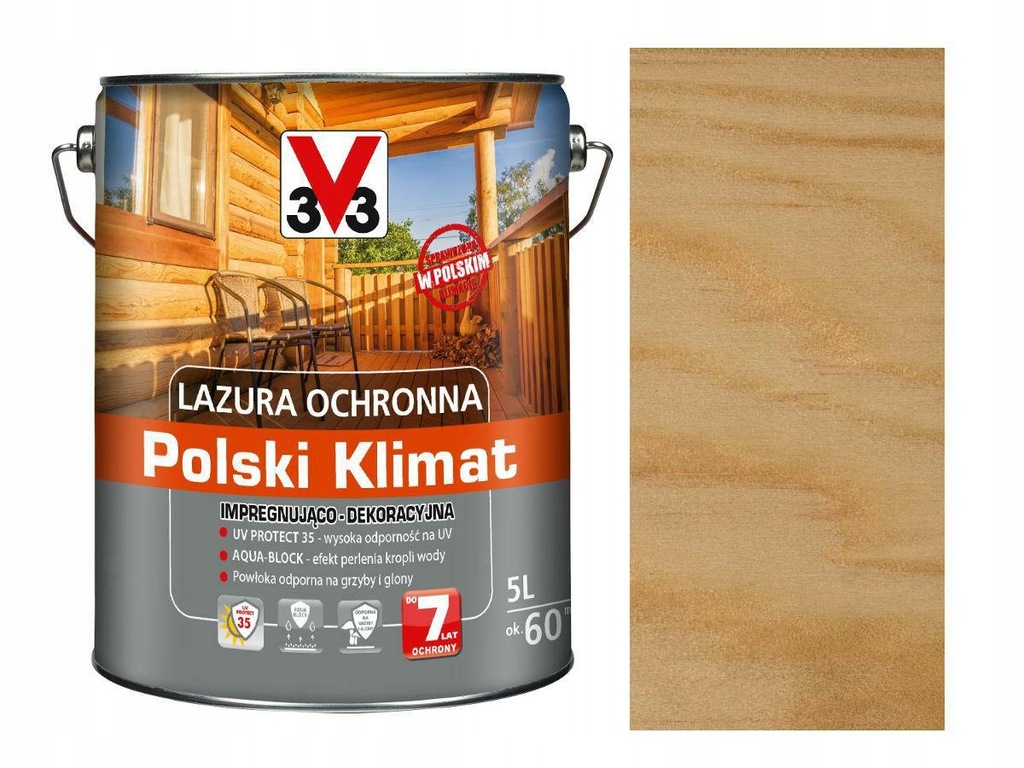 Lazura V33 Polski Klimat 7 lat BEZBARWNY 5L