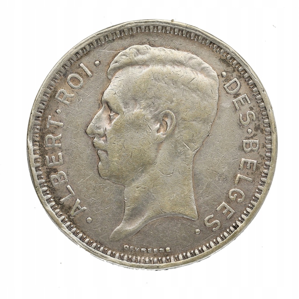 Belgia - 20 franków Albert I franc. 1934 r, Ag