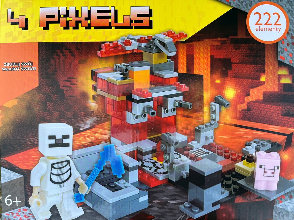 KLOCKI KONSTRUKCYJNE MINECRAFT 4 PIXELS 4KIDZ 222 ELEMENTÓW