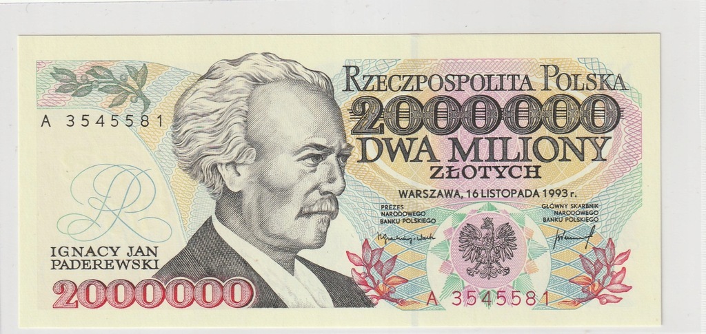 2000000 złotych, 1993, ser. A, stan (1).